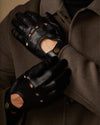 Raye (black) - Men's classic driving gloves with elastic wrist & touchscreen feature