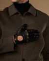 Raye (black) - Men's classic driving gloves with elastic wrist & touchscreen feature