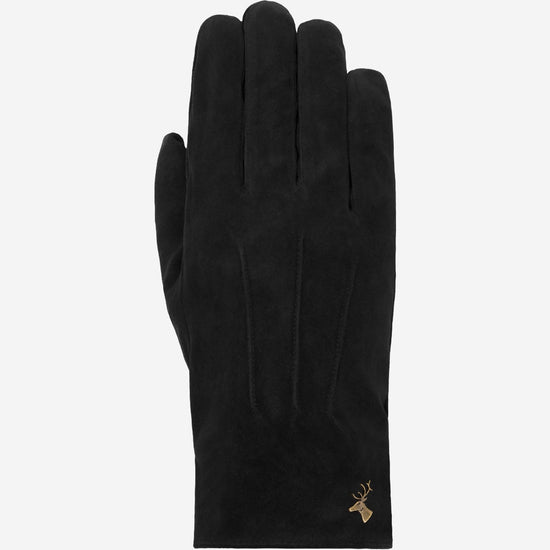 Rex (black) - suede goatskin leather gloves with luxurious wool/cashmere lining  - Schwartz & von Halen - US - 1