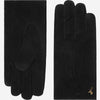 Rex (black) - suede goatskin leather gloves with luxurious wool/cashmere lining  - Schwartz & von Halen - US - 2