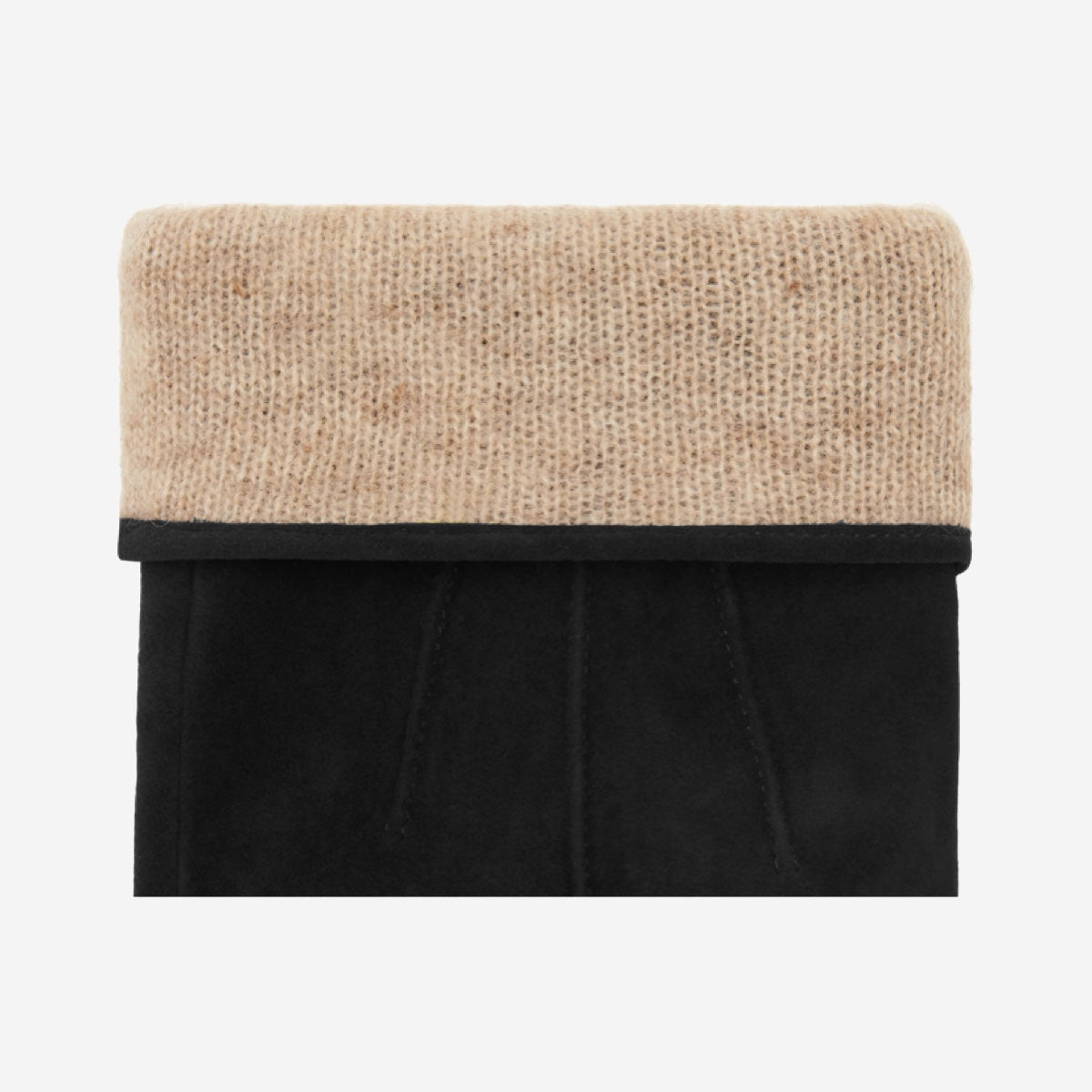Rex (black) - suede goatskin leather gloves with luxurious wool/cashmere lining  - Schwartz & von Halen - US - 3