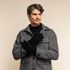Rex (black) - suede goatskin leather gloves with luxurious wool/cashmere lining  - Schwartz & von Halen - US - 5