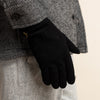 Rex (black) - suede goatskin leather gloves with luxurious wool/cashmere lining  - Schwartz & von Halen - US - 6