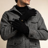 Rex (black) - suede goatskin leather gloves with luxurious wool/cashmere lining  - Schwartz & von Halen - US - 8