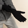 Rex (black) - suede goatskin leather gloves with luxurious wool/cashmere lining  - Schwartz & von Halen - US - 9