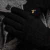 Rex (black) - suede goatskin leather gloves with luxurious wool/cashmere lining  - Schwartz & von Halen - US - 10