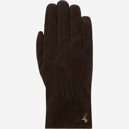 Rex (brown) - suede goatskin leather gloves with luxurious wool/cashmere lining  - Schwartz & von Halen - US - 1