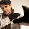 Rex (brown) - suede goatskin leather gloves with luxurious wool/cashmere lining  - Schwartz & von Halen - US - 10