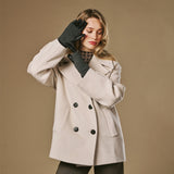 Riley (black) – Sheepskin leather gloves with knit cuff and touchscreen feature