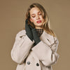 Riley (black) – Sheepskin leather gloves with knit cuff and touchscreen feature