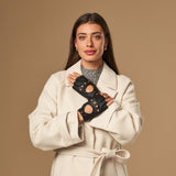 Robyn (black) – luxurious fingerless driving gloves made of American deerskin leather - Schwartz & von Halen - EU - 3