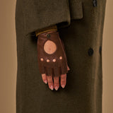 Robyn (brown) – luxurious fingerless driving gloves made of American deerskin leather - Schwartz & von Halen - EU - 4