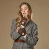 Robyn (brown) – Luxurious women's fingerless driving gloves made of American deerskin leather