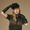 Rosemary (black) - Extra long gloves from lambskin leather with silk lining and touchscreen feature