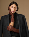 Rosemary Mid-forearm (chocolate brown) - Women's lambskin leather gloves with silk lining & touchscreen feature