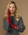 Rosemary Mid-forearm (red) - Women's lambskin leather gloves with silk lining & touchscreen feature