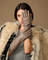 Rosemary Mid-forearm (taupe) - Women's lambskin leather gloves with silk lining & touchscreen feature