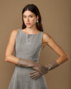Rosemary Mid-forearm (taupe) - Women's lambskin leather gloves with silk lining & touchscreen feature