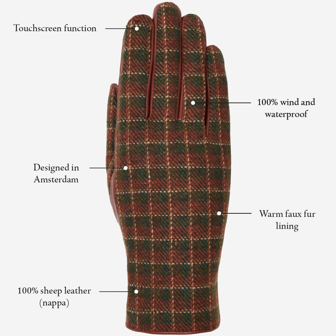 Rosie - sheepskin leather gloves with fleece lining & touchscreen feature  - Schwartz & von Halen - US - 10