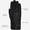Columbus (black) – luxurious deerskin (American deerskin) leather gloves with warm wool lining - Schwartz & von Halen - US - 12
