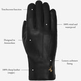 James (black) - classic sheepskin leather gloves with luxurious cashmere lining & touchscreen feature  - Schwartz & von Halen - US - 15