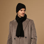 Charlie (black) - premium scarf made of soft Merino wool (unisex) - Schwartz & von Halen - EU - 1