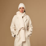 Charlie (cream) - premium scarf made of soft Merino wool (unisex) - Schwartz & von Halen - EU - 3