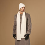 Charlie (cream) - premium scarf made of soft Merino wool (unisex) - Schwartz & von Halen - EU - 4