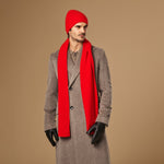 Charlie (red) - premium scarf made of soft Merino wool (unisex) - Schwartz & von Halen - EU - 6