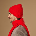 Charlie (red) - premium scarf made of soft Merino wool (unisex) - Schwartz & von Halen - EU - 8
