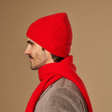 Charlie (red) - premium scarf made of soft Merino wool (unisex) - Schwartz & von Halen - EU - 8