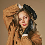 Sienna (black) – Luxurious American deerskin leather gloves with pure cashmere lining