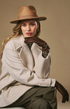 Sienna (brown) – Luxurious American deerskin leather gloves with pure cashmere lining