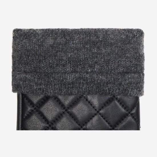 Smith (black) - sheepskin leather gloves with snaps & touchscreen feature - Schwartz & von Halen - US -   3
