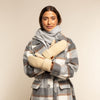 Sophia (beige) - suede teddy mittens with warm faux fur lining  - Schwartz & von Halen - US - 6