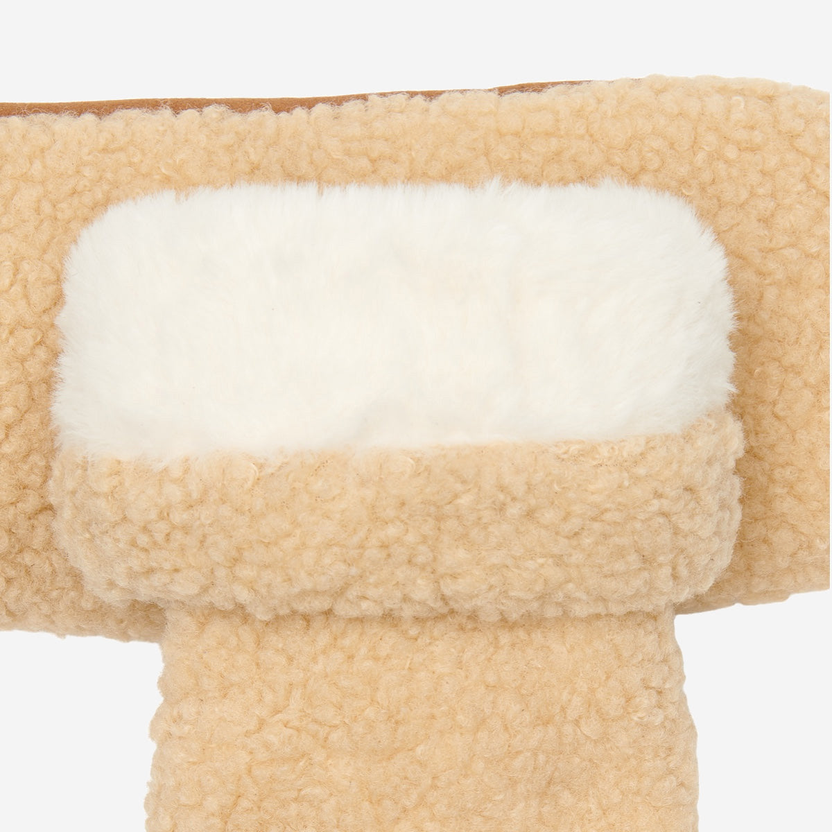 Sophia (beige) - suede teddy mittens with warm faux fur lining  - Schwartz & von Halen - US - 3