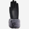 Vera – luxurious leather gloves with faux fur at the wrist and touchscreen feature  - Schwartz & von Halen - US - 1