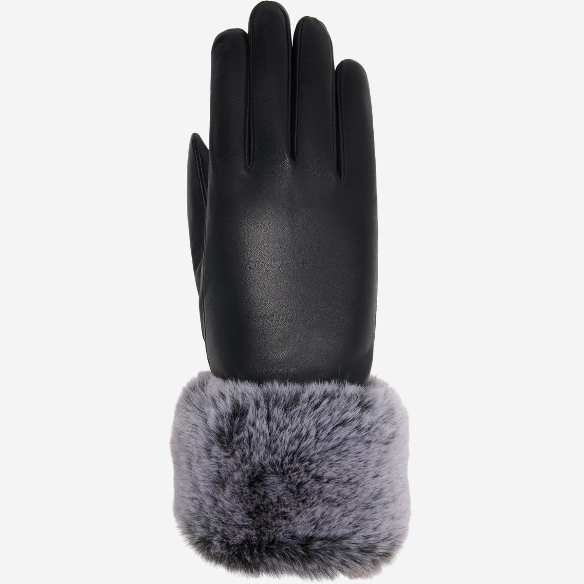 Vera – luxurious leather gloves with faux fur at the wrist and touchscreen feature  - Schwartz & von Halen - US - 1