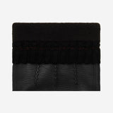 William (black) - Goatskin leather gloves with warm fleece lining and press-stud