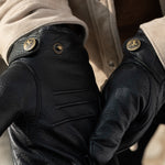 Thick Black Leather Gloves Men William - Schwartz & von Halen® UK - Premium Leather Gloves - 6