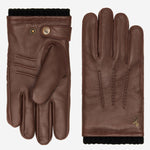 William (brown) - goatskin leather gloves with warm fleece lining and press-stud  - Schwartz & von Halen - US - 3