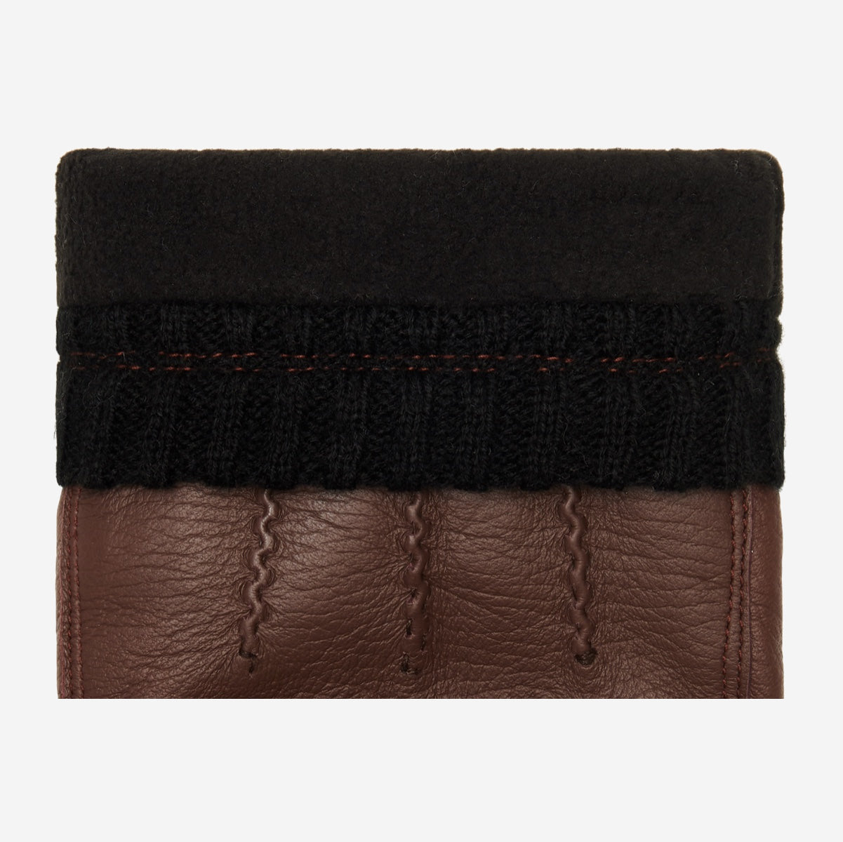 William (brown) - goatskin leather gloves with warm fleece lining and press-stud  - Schwartz & von Halen - US - 4