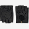 Zane (black) – luxurious fingerless driving gloves made of American deerskin leather - Schwartz & von Halen - EU - 2