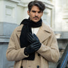 Smith (black) - sheepskin leather gloves with snaps & touchscreen feature - Schwartz & von Halen - US - 6