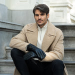 Musk - vegan leather gloves with fleece lining & touchscreen feature  - Schwartz & von Halen - US - 8