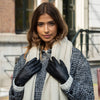 Ivy (black) – sheepskin leather gloves with wool/cashmere lining & touchscreen feature - Schwartz & von Halen - US - 1