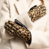Leopard - sheepskin leather gloves with warm fleece lining & touchscreen feature  - Schwartz & von Halen - US - 8