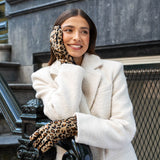 Leopard - sheepskin leather gloves with warm fleece lining & touchscreen feature  - Schwartz & von Halen - US - 5