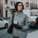 Luna - vegan leather gloves with warm fleece lining & touchscreen feature  - Schwartz & von Halen - US - 11