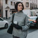 Luna - vegan leather gloves with warm fleece lining & touchscreen feature  - Schwartz & von Halen - US - 11